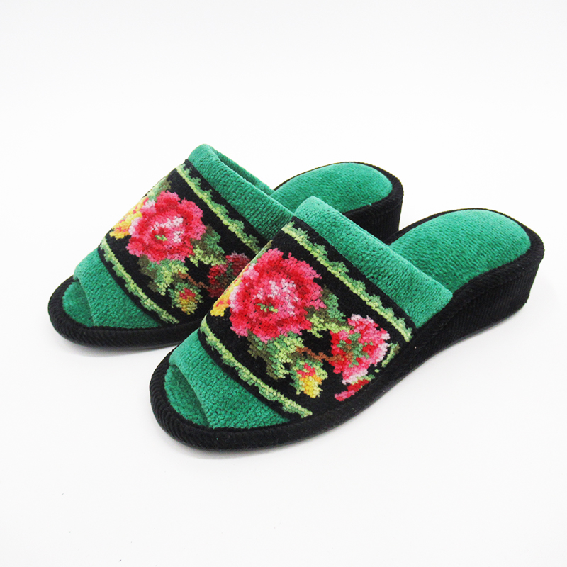 FEILER フェイラー LASY ROSE RHスリッパ /グリーン